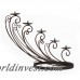 Fleur De Lis Living Decorative Tabletop 5-Candle Pillar Metal Candelabra FDLL8103